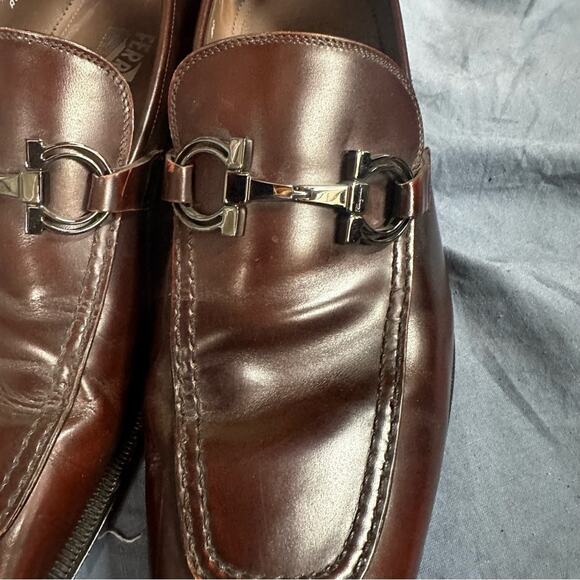 Salvatore Ferragamo Leather Loafers Men's Size 9.5 - Picture 11 of 12
